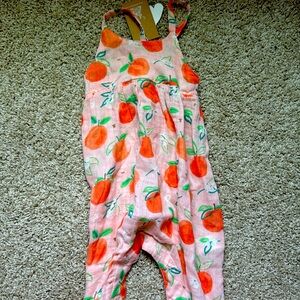 NWT Angel Dear Tie Back Romper Orange Blossom size 12-18M